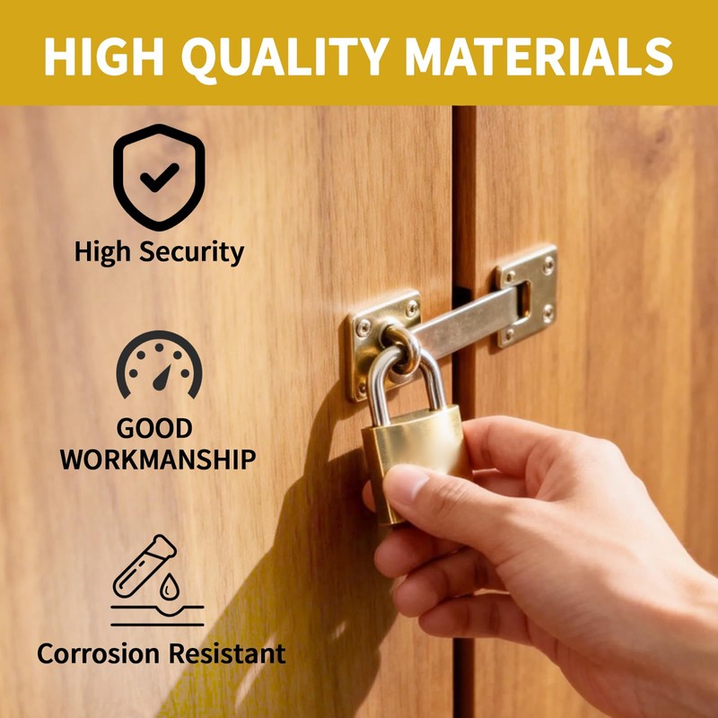 MCSDFN 2 Pack Keyed Padlocks, Small Locks with 3 Keys