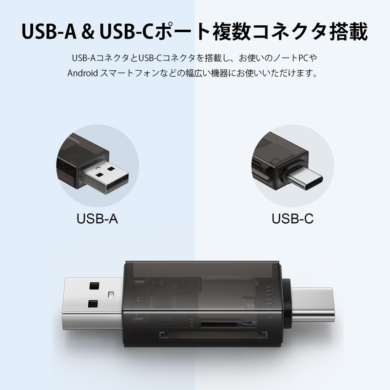 SD Card Reader, Micro SD Card Reader, Type-C & USB
