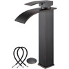 Midanya Vessel Sink Facuet Waterfall Tall Bathroom Faucets Vanity Single