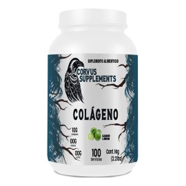 Colágeno Hidrolizado Suplemento Corvus 1kg 100 Servicios