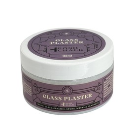 Posh Chalk PCTE012 Glass Plaster 110ml - Multiuse Layering Plaster - Transparent Glossy Finish - DIY Craft, Furniture + Upcycling - Glass, Metal, Ceramic, Stone, Wood + Fabric - UV Filter