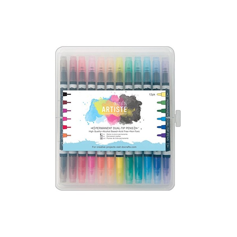 Artiste Thick and Thin Permanent Dual Tip Pen, Pack of