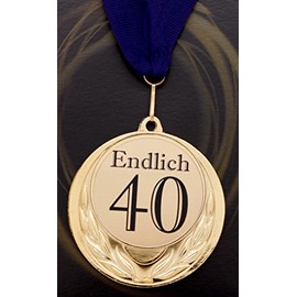 Medal Birthday or Anniversary Endlich 40