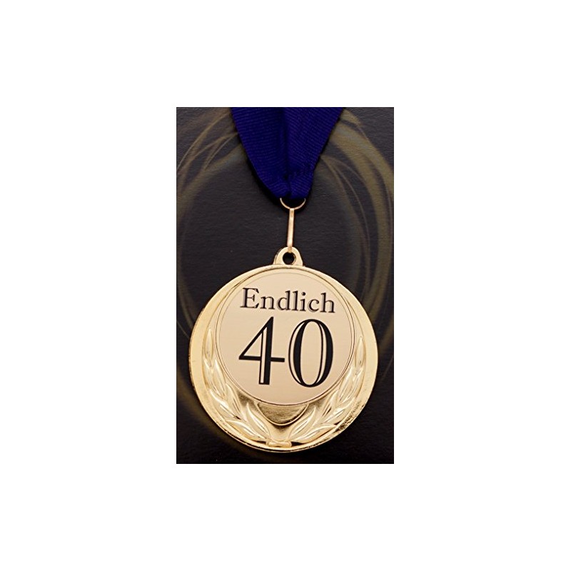 Medal Birthday or Anniversary Endlich 40