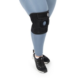 KARM Plus Size Knee Brace for Women & Men Plus Size - Adjustable Copper Knee Support Brace for Meniscus Tear, Arthritis Pain, Compression with Side Stabilizers - Obese People (XL/XXL/3XL)