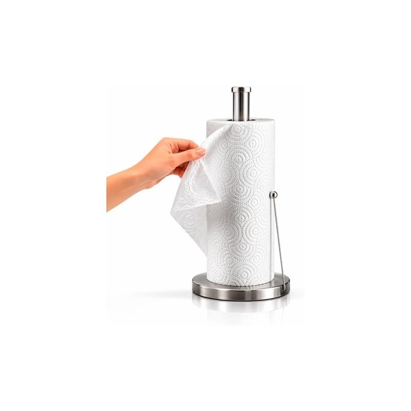 SEAFON Portarrollos Papel Cocina 33 cm Acero Inoxidable Brazo de