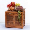 Retro Radio Flowerpot Resin Planter Decorative Vase for Home Office