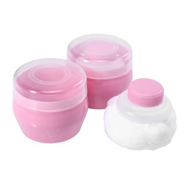 Healvian 2 Sets Baby Plush Powder Puff for Infants Soft Body Talcum Powder Puff Easy Dispensing Design for Newborn Care and Bath Time