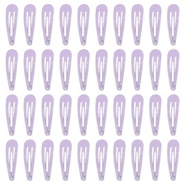 40 Pcs 2 Inch colorful Metal Snap Hair Clips No Slip Hair Barrettes For Women Hair Accessories(Pouple)