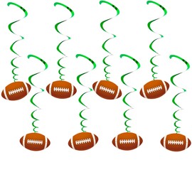 Uniwish Uniwish Football Hanging Swirls Party Decorations Football Game Day Birthday Sports Theme Party Supplies Football Wall Ceiling Streamer Banner Indoor Outdoor Home Decor