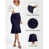 SLOWCOLIN Women's Pencil Skirt High Waist Stretch Work Dressy Casual
