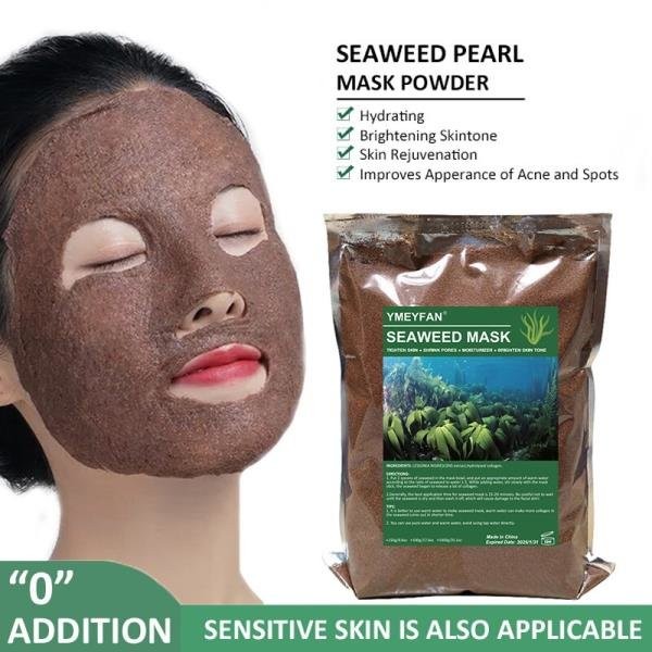 Natural algae seed seaweed mask for whitening products, joint health whitening peeling mask,, 02 500G / 미백제품,관절건강미백 필링 마스크를 위한 천연 조류 씨앗 해초 마스크,, 02 500G