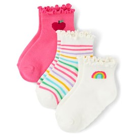 Gymboree,and Toddler Midi Socks,Rainbow 3-Pack,4T-5T