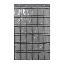 SAVORLIVING Over Door Hanging Organizer Cell Phone Hanging Classroom Chart Wall Door Closet Hanging Durable Fabric Storage Bag (Grey, 36)