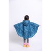 Freesmily Chubasquero impermeable para niños y niñas, Flor azul, Medium