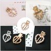 Healvian 2pcs Stylish Heart Hairpins Hollow Design Clips for Women