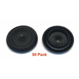 Vital All-Terrain (50) 1" Inch Black Rubber FLUSH MOUNT HOLE PLUG - Sheet Metal Auto Body Panel