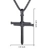 Rnivida Black Nail Cross Necklace for Men,Stainless Steel Cross Pendant