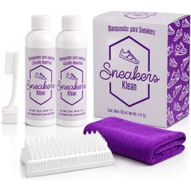 SNEAKERS KLEAN Kit Blanqueador de Suela, limpieza para el cuidado de sneakers, contiene 2 blanqueadores de suela, cepillo aplicador, cepillo suave y microfibra.