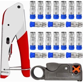 OFKPO RJ45 Crimp Tool, Cable Crimper Tool, Compression for Connector Tool Cable Stripper Pliers Crimping Cutting Tool