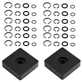 12 Sets 3/8" & 12 Sets 1/2" Impact Retaining Ring Clip Friction Rings with O-Ring, Come with 2 Black Retainer Ring Anvil Install Tools for MIL Electric & Pneumatic Impact Wrench