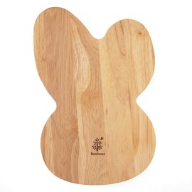 Fuji Boeki 23915 Children's Plate, Width 11.0 inches (28 cm), Natural, Rabbit, Natural Wood, Unbreakable, Lightweight, Wooden Tableware, Bonheur
