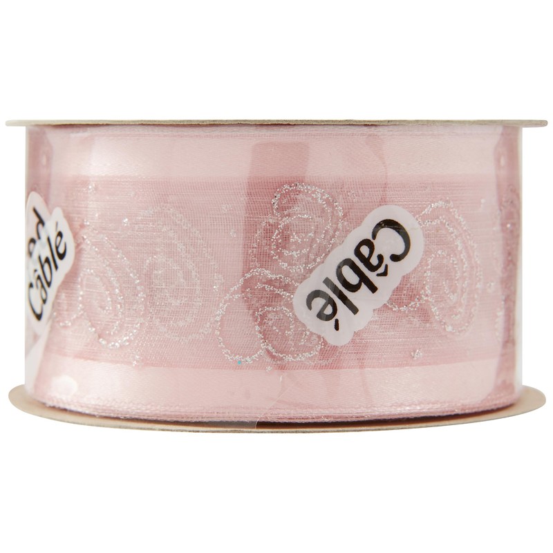 Offray 1.5" Wide Sheer Edge Satin Craft and Decorative Ribbon,
