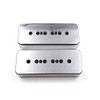 Chrome P90 Humbucker Pickup Covers for Electric Guitars Set of