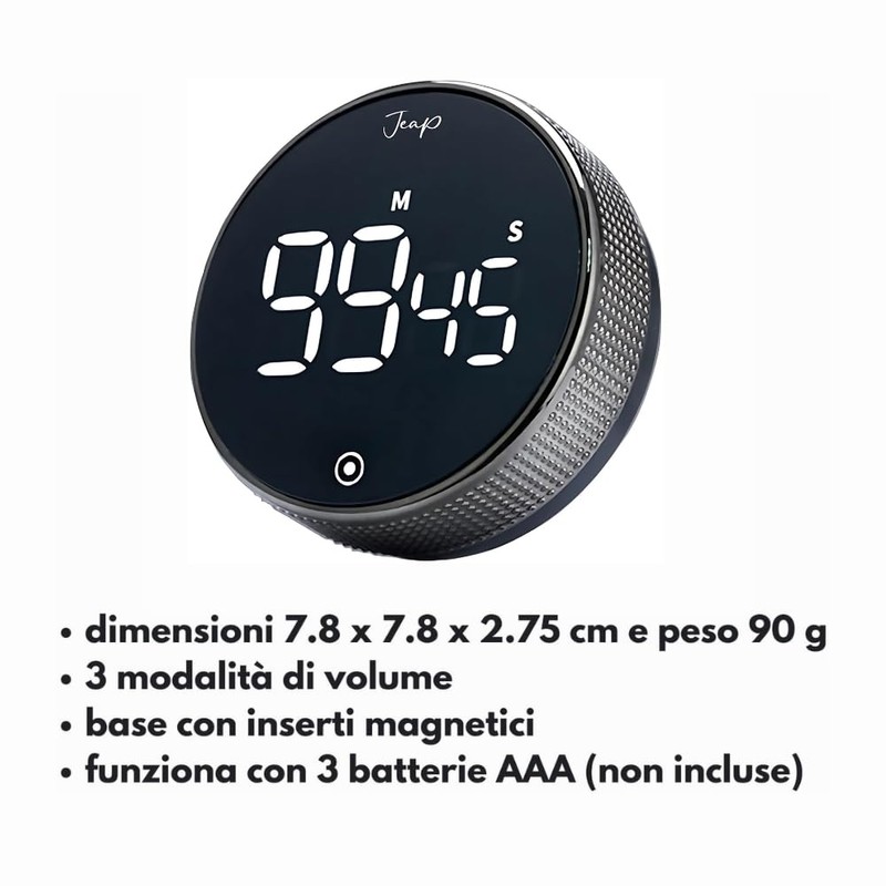Magnetic Kitchen Timer | LED Digital Timer with 3 Volume