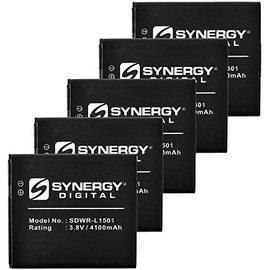 Synergy Digital Pantech Jetpack 4G LTE WiFi Hotspot Battery Combo-Pack Includes: 5 x SDWR-L1501 Batteries