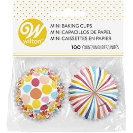 Mini Baking Cups-Dot Stripe 100/Pkg