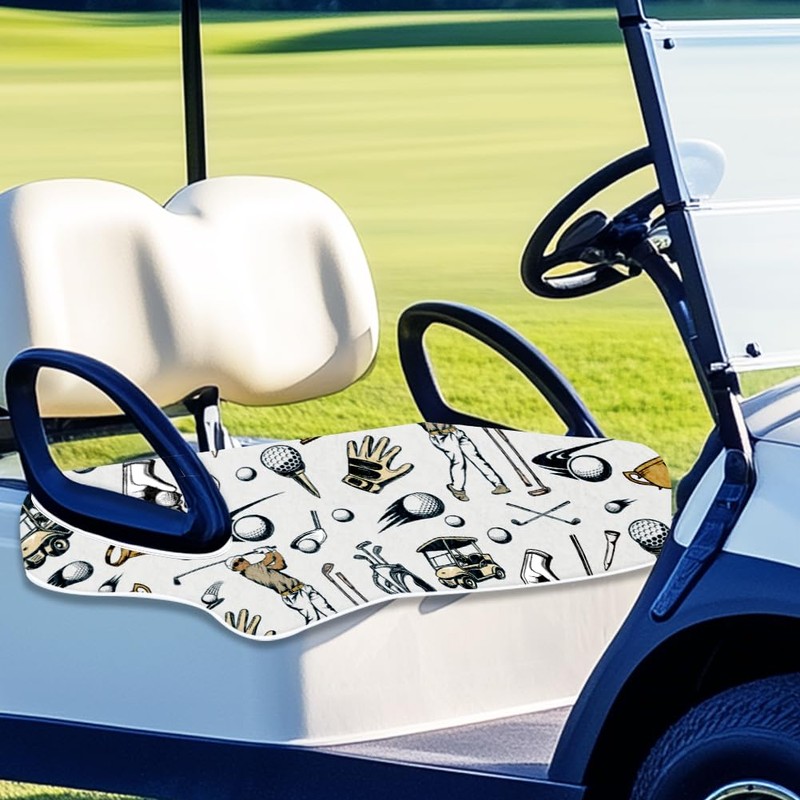 WEBEEDY Golf Theme Cart Seat Covers, Sporty Design Microfiber Golf