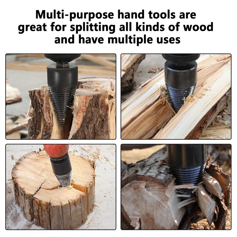 Thapncow 32mm Drill Cone Splitter, Professional Wood Splitting Drill Bit