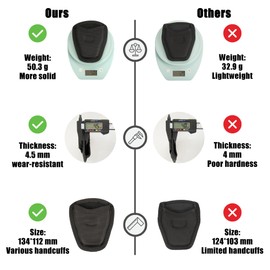 Open Top Handcuff Case, Handcuff Holder for Duty Belt, Nylon Cuff Pouch Law Enforcement Accessories (2 PCS)