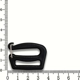 GANPUB 12Pcs G Hook Webbing Connecting Buckles Adjustable Plastic Tri-Glide Slides Backpack Strap Clips Replacement for Luggage Outdoor Camping Sports Buckles Fasteners(Black 25mm)