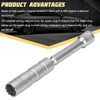 Zpana 9/16" Car Spark Plug Socket, Magnetic Thin Wall 360°