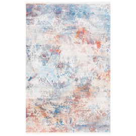 SAFAVIEH Persian Collection Accent Rug - 2' x 5', Blue & Beige, Modern Abstract Design, Non-Shedding & Easy Care, Ideal for High Traffic Areas in Entryway, Living Room, Bedroom (VTP420B)