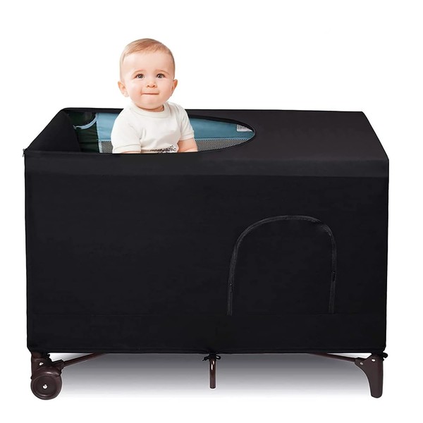 Blackout Crib Canopy Cover Stretchy Breathable Travel Netting Tent and