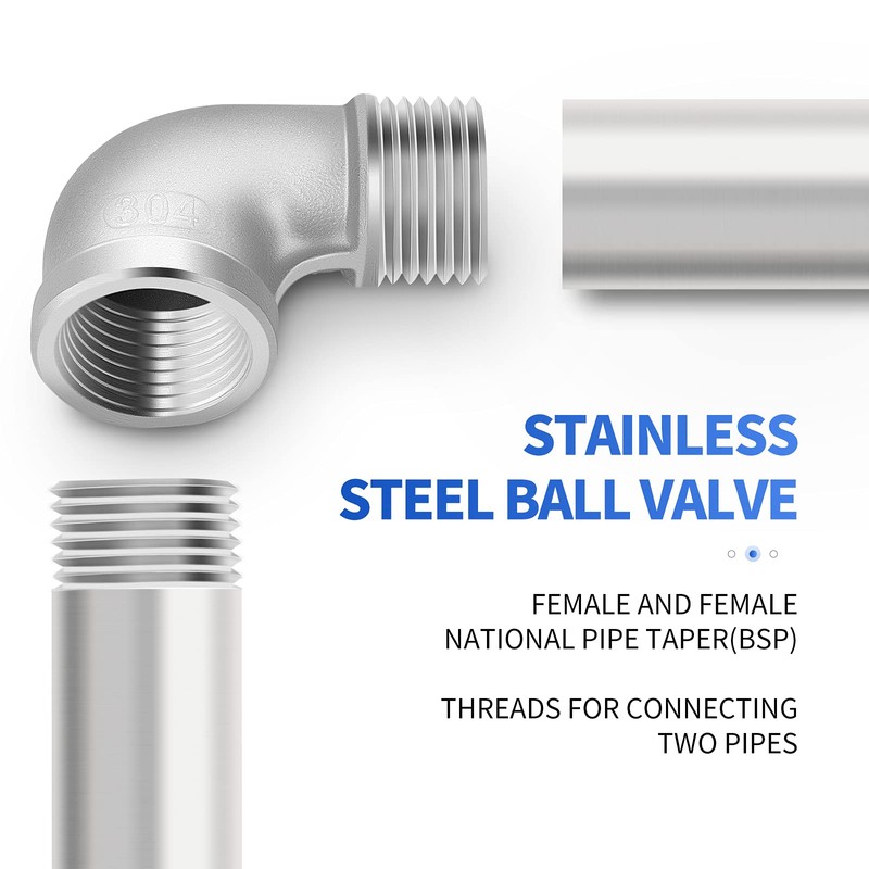 ERGAOBOY Pack of 5 304 Stainless Steel 90 Degree Angle