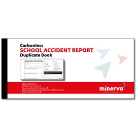 Accident Report Duplicate Book with NCR Paper - Records for School Incidents & Illnesses, DL Size 210x99mm - Pack of 1