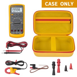 Comecase Hard Carrying Case for Fluke 87-V/ 87V Max/ 88V/ 15B+/ 17B+ and More Digital Multimeter, Protective Travel Storage Bag - Yellow