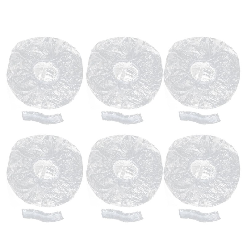 Outanaya 200 Gorros de Baño Desechables Impermeables de Pe Blancos
