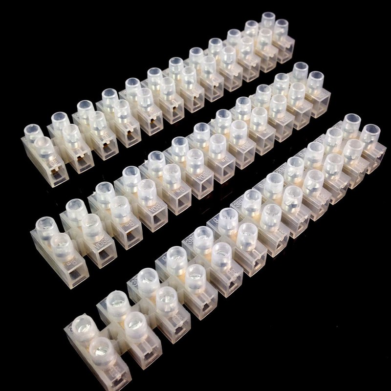 12 Way Electrical Terminal Blocks Connector Strip 15 Amp Terminal