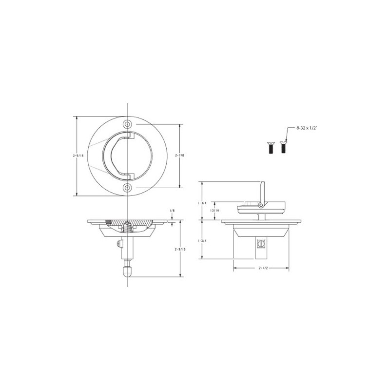 Westbrass D3201-26 Roman Tub Drain Trim with 4-1/4" OD Tile
