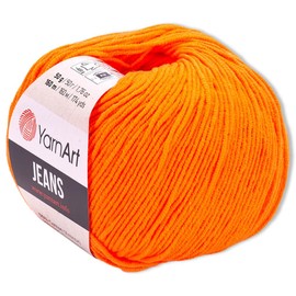 Frida's Wollhaus YarnArt 50g Jeans Knitting Crochet Amigurumi Baby Wool Pastel Colours 63 Colours (77 | Orange)