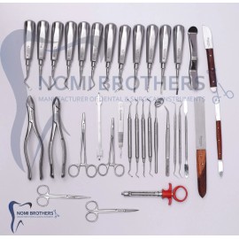 NOMI BROTHERS GERMAN 74 PC ORAL DENTAL SURGERY EXTRACTING ELEVATORS FORCEPS INSTRUMENT KIT SET