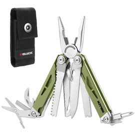 Multitool, 21-in-1 Multi Tool Pliers with Safety Locking and Spring-Action Scissors, Heavy-duty Stainless Steel Multi-tool Set with Nylon Sheath for Work, Home, Garden, DIY & Auto