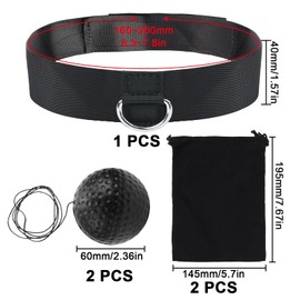 Boxing Reflex Ball Set, 2 Boxing Balls with Headband, Training Device for Reaction and Agility (A)