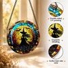 Sun Catchers For Windows, Moon & Witch Gothic Stained Glass