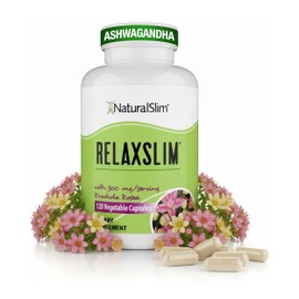 NaturalSlim Relaxslim Rhodiola Rosea & Adaptogenic Herb for Brain, Mood, Metabolism, Tension & Energy Support Supplement - 21 Different Natural Compounds Help Control Appetite - 120 Capsules